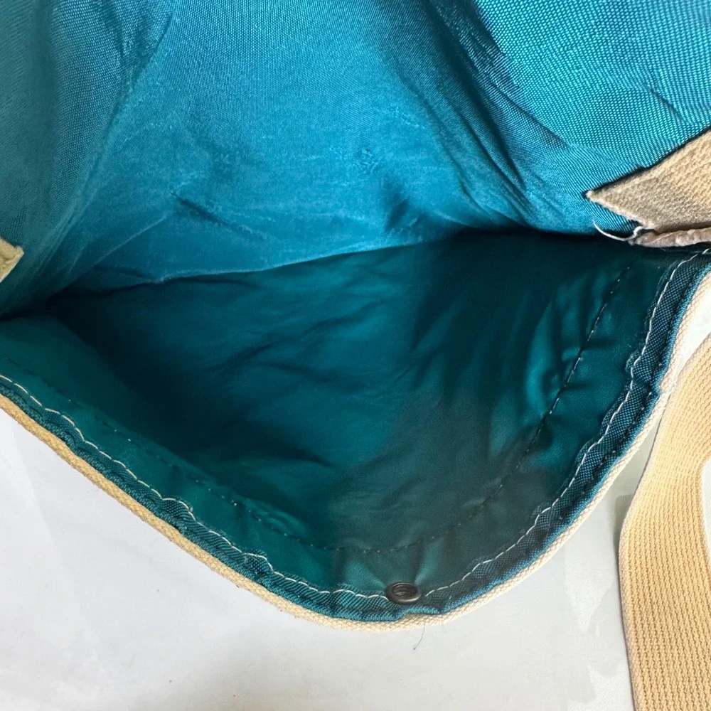 Vintage JUMP Teal Messenger Bag Adjustable Strap‎ 2 Clasp Flap Closure